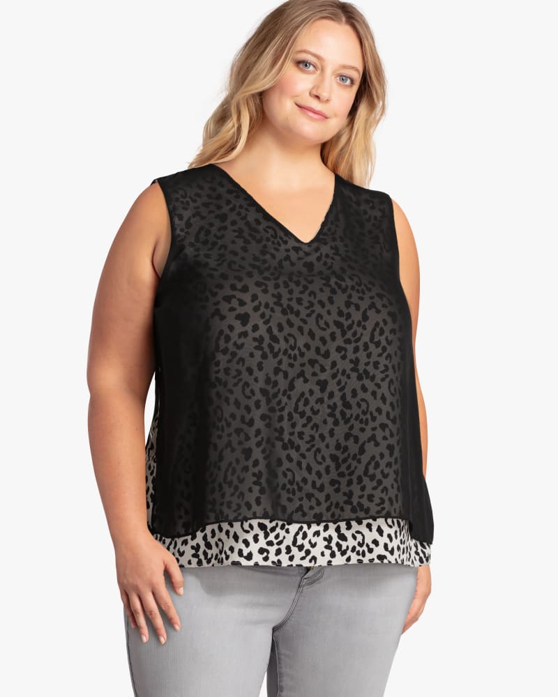 Front of plus size Jocelyn Layered Tank by Downing Studio | Dia&Co | dia_product_style_image_id:118046